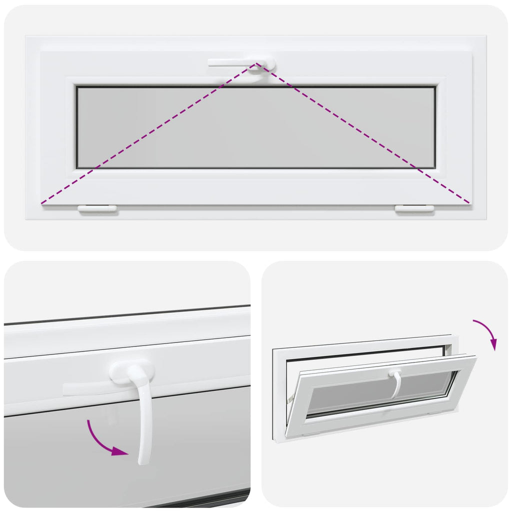 Finestra per Soffitta RISOR 110 x 40 cm PVC e Vetro Antracite
