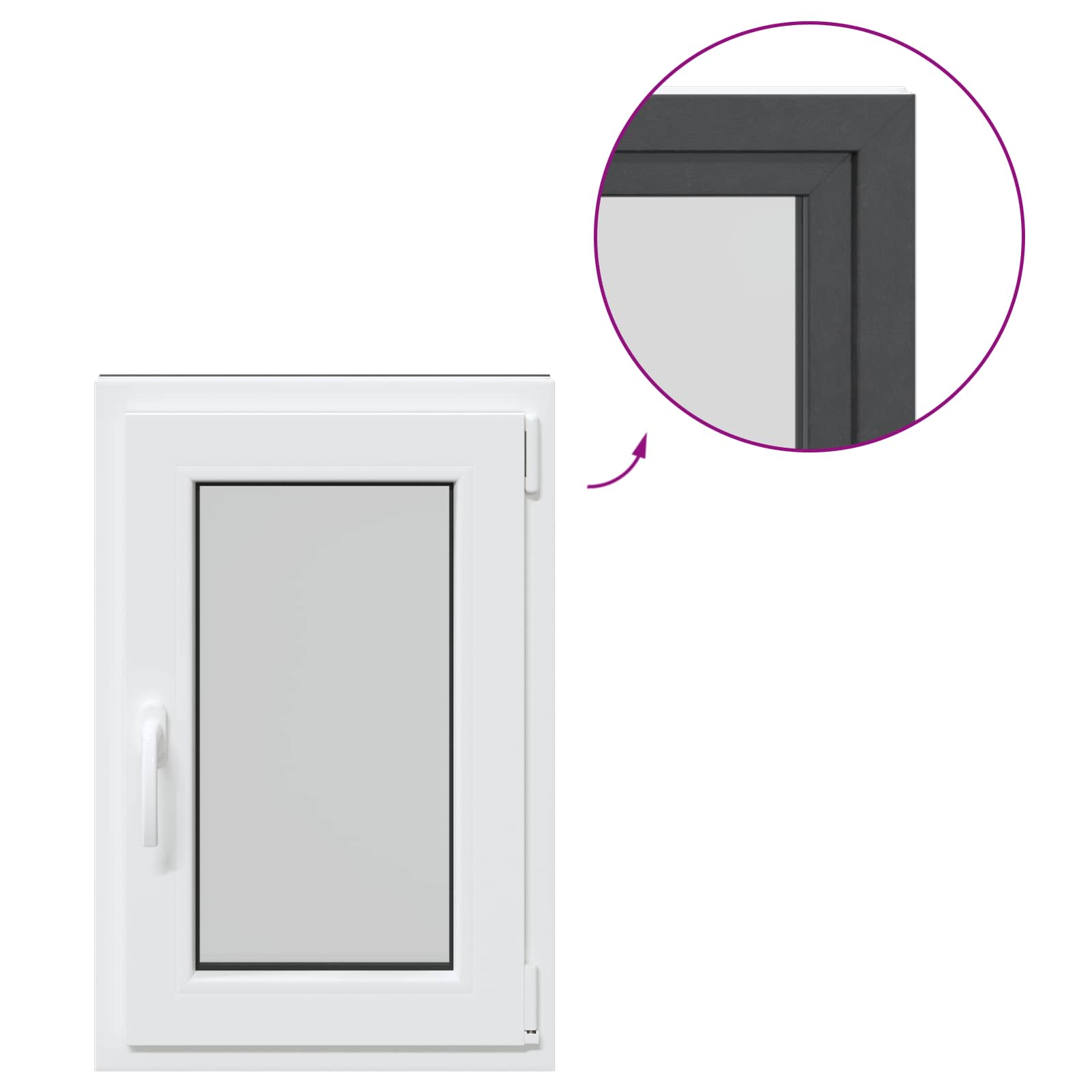 Finestra per Soffitta RISOR 50 x 75 cm PVC Antracite
