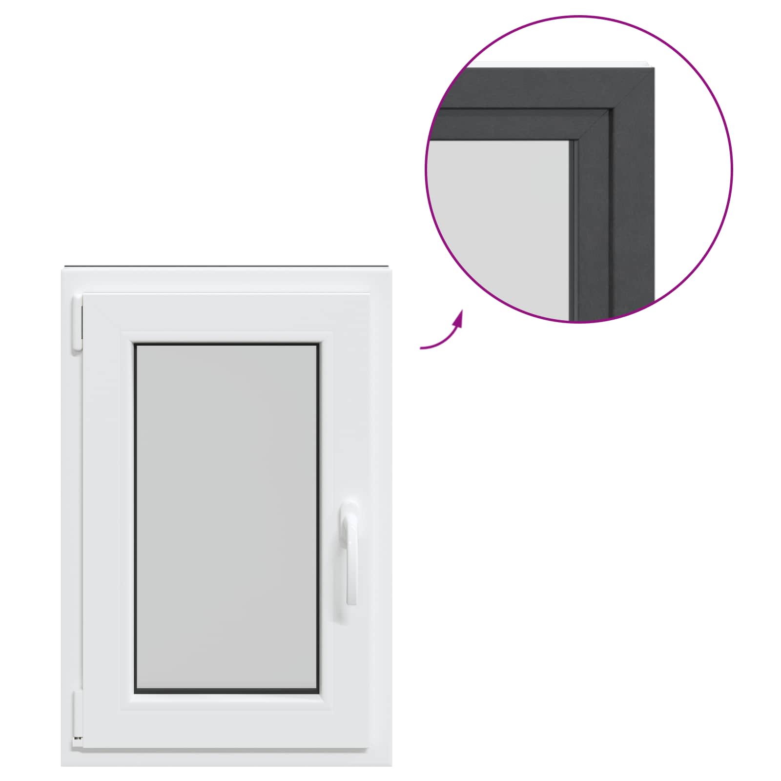 Finestra per Soffitta RISOR 50 x 75 cm PVC Antracite