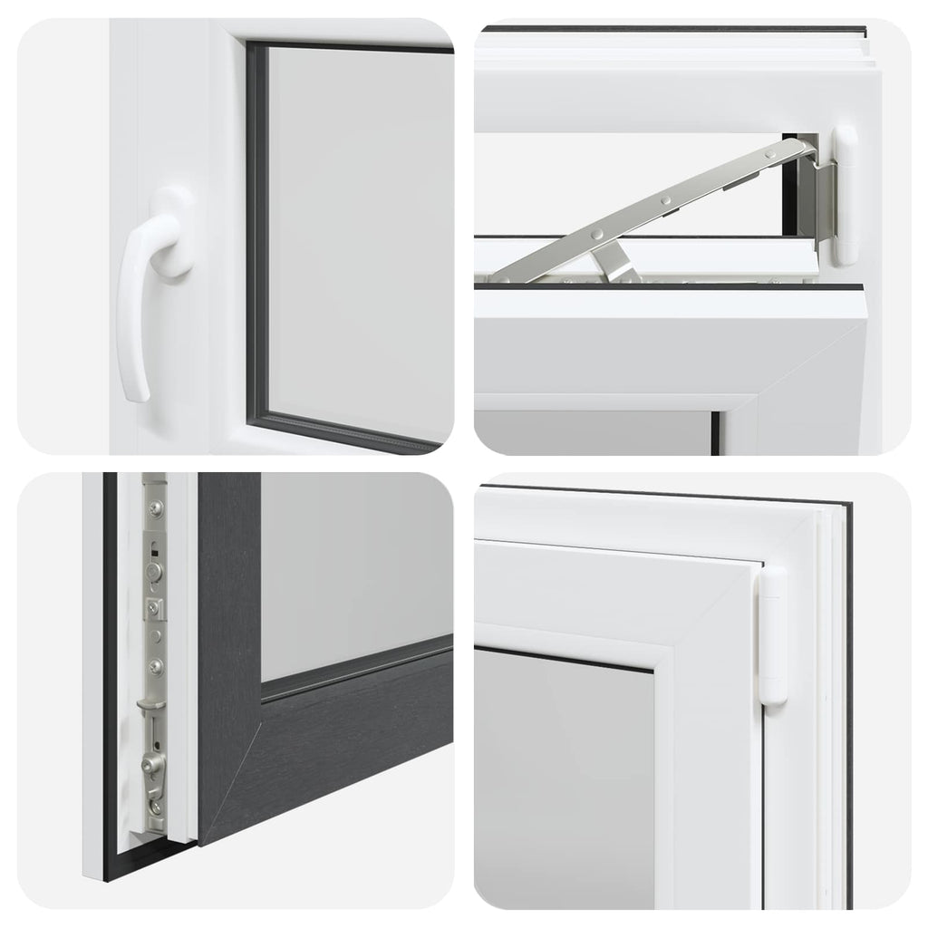 Finestra per Soffitta RISOR 60 x 60 cm PVC e Vetro Antracite