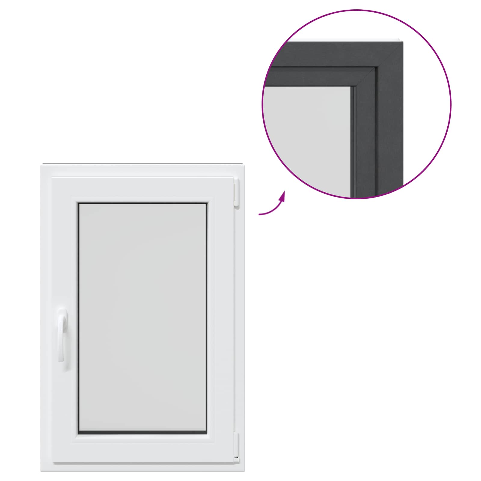Finestra per Soffitta RISOR 60 x 90 cm PVC Antracite