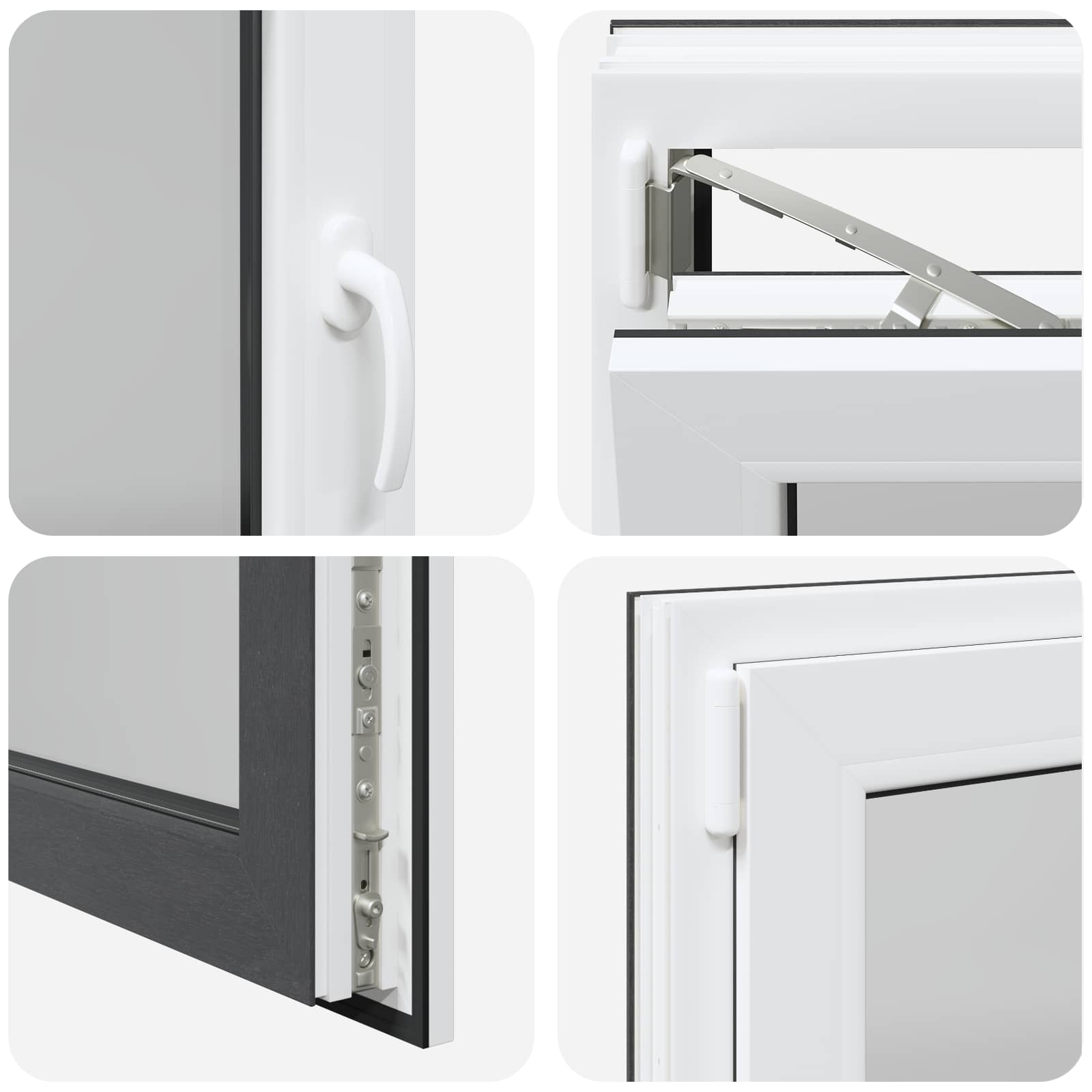 Finestra per Soffitta RISOR 80 x 50 cm PVC e Vetro Antracite