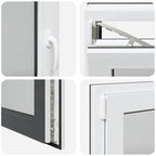Finestra per Soffitta RISOR 80 x 60 cm PVC e Vetro Antracite