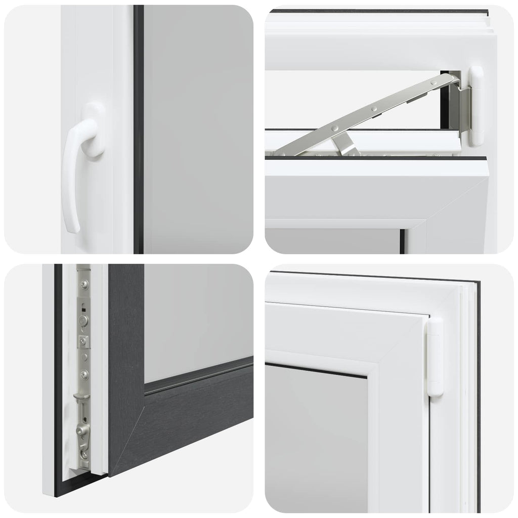 Finestra per Soffitta RISOR 110 x 60 cm PVC e Vetro Antracite