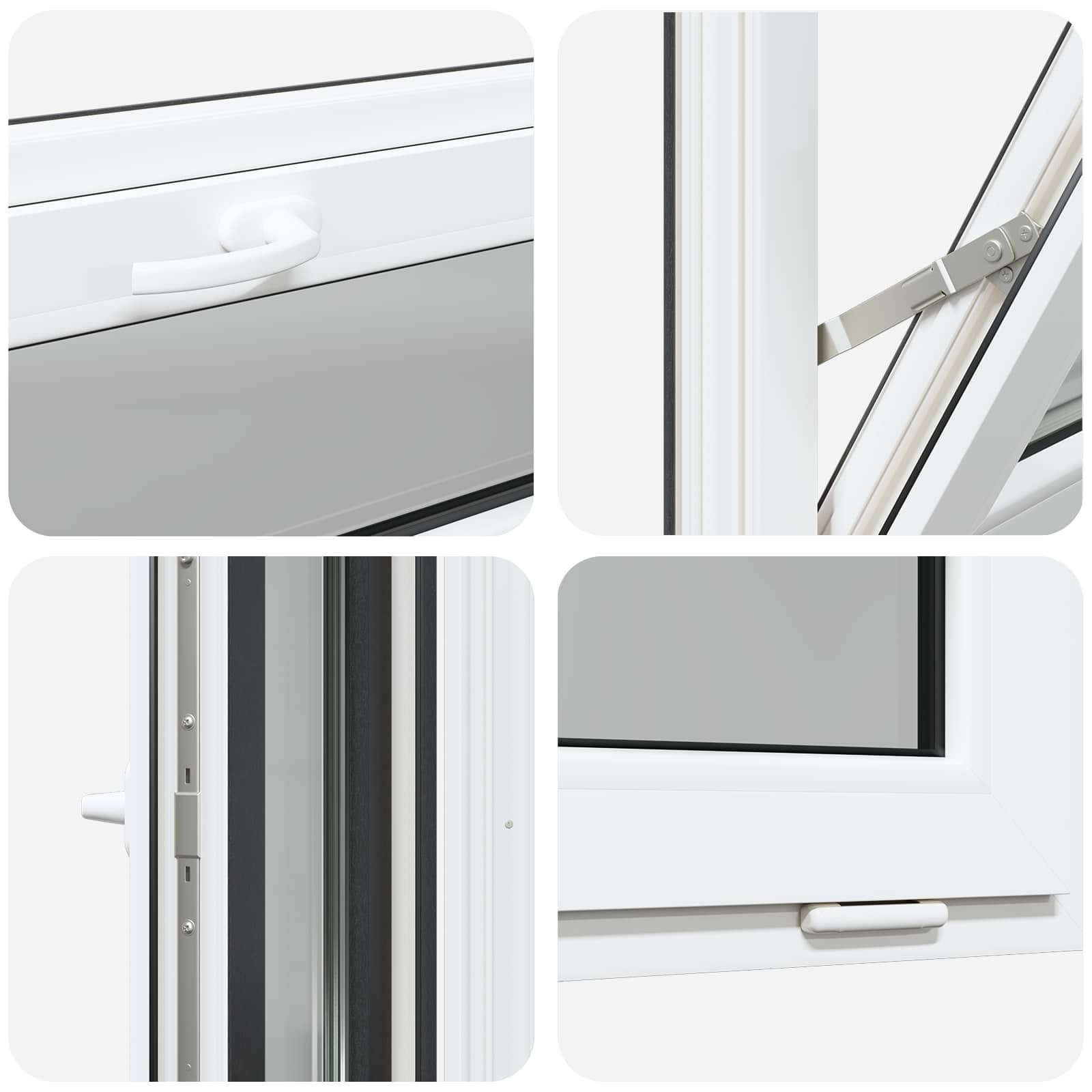 Finestra per Soffitta RISOR 100 x 40 cm PVC e Vetro Antracite