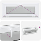 Finestra per Soffitta RISOR 100 x 40 cm PVC e Vetro Antracite