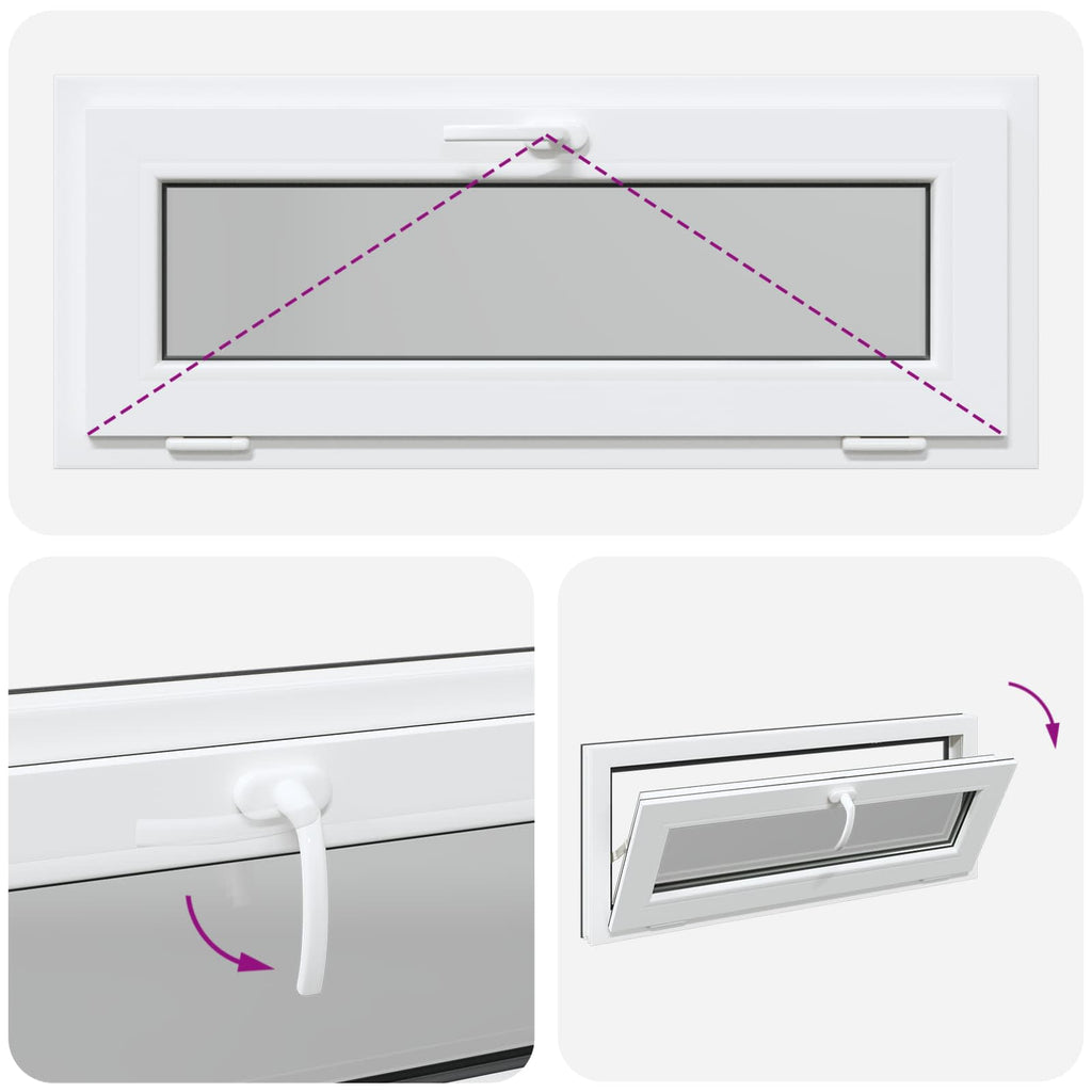 Finestra per Soffitta RISOR 110 x 40 cm PVC e Vetro Antracite