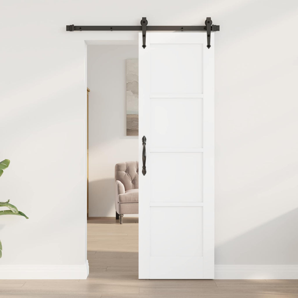 Porta Interna Scorrevole Bianco 61 x 198,5 cm Legno Compensato