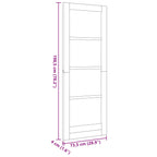 Porta Interna Scorrevole Bianca 73,5 x 198,5 cm Legno Compensato