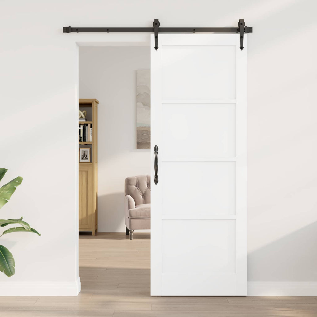 Porta Interna Scorrevole Bianca 78 x 211 cm Legno Compensato