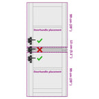 Porta Interna Scorrevole Bianca 83 x 211 cm Legno Compensato