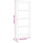 Porta Interna Scorrevole Bianco 86 x 198,5 cm Legno Compensato