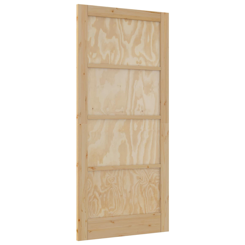 Porta Interna Scorrevole Legno Compensato Naturale 93 x 202 cm