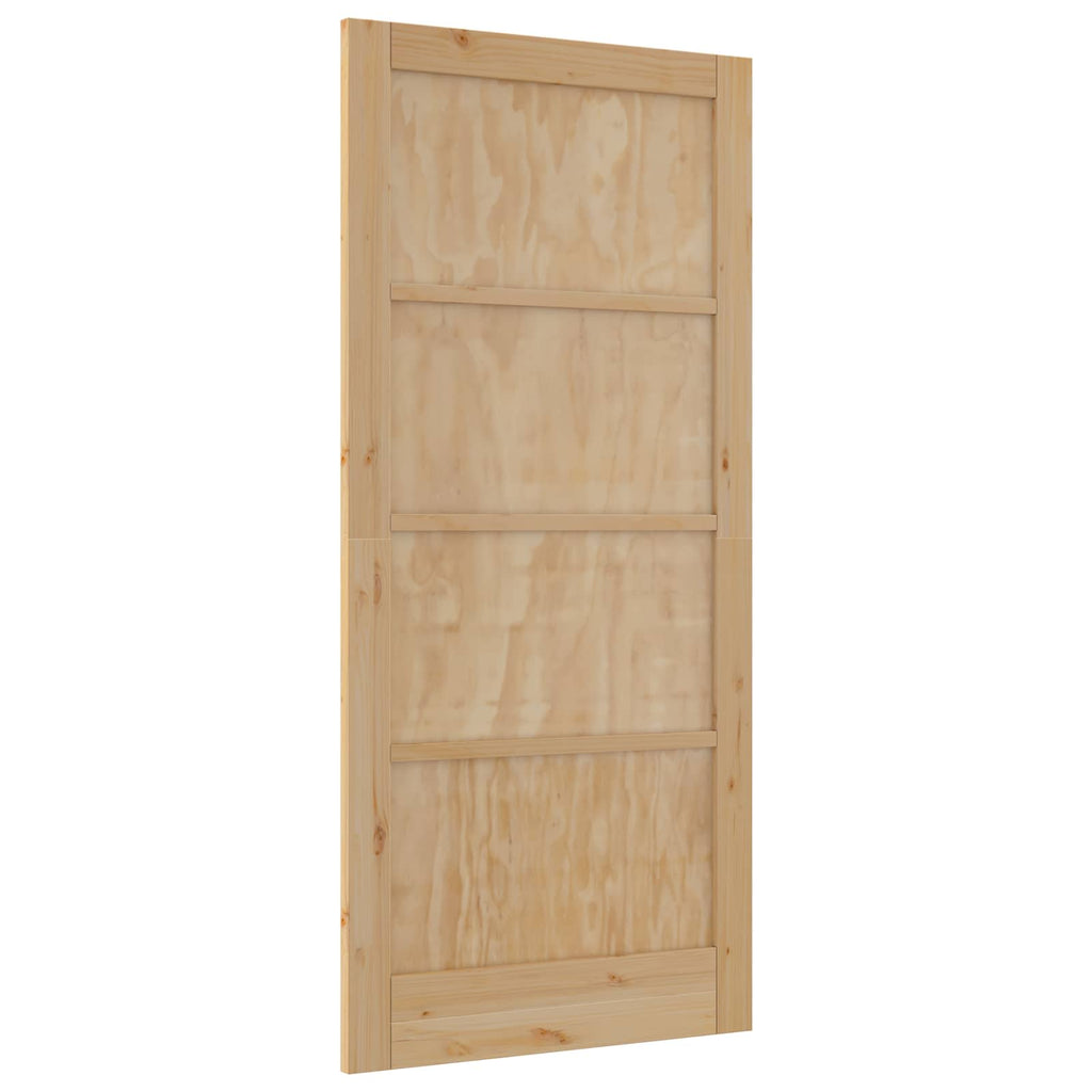 Porta Interna Scorrevole Legno Compensato Naturale 93 x 202 cm