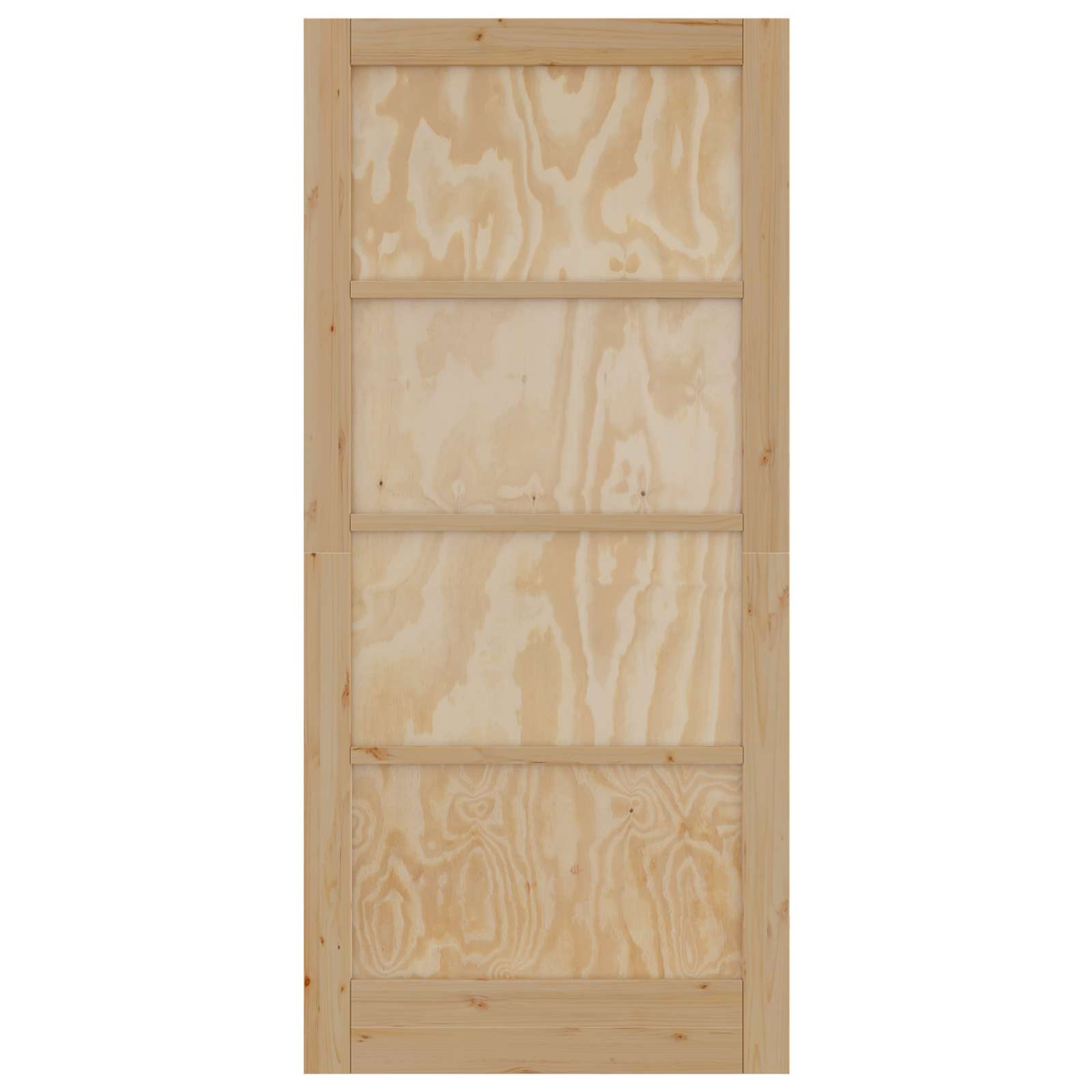 Porta Interna Scorrevole Legno Compensato Naturale 93 x 202 cm
