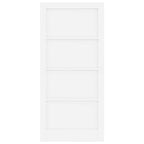 Porta Interna Scorrevole Bianco 93 x 202 cm Legno Compensato