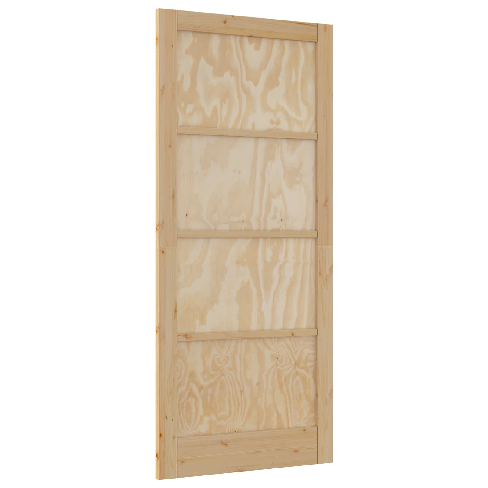 Porta Interna Scorrevole in Legno Compensato e Pino Naturale 93 x 211 cm
