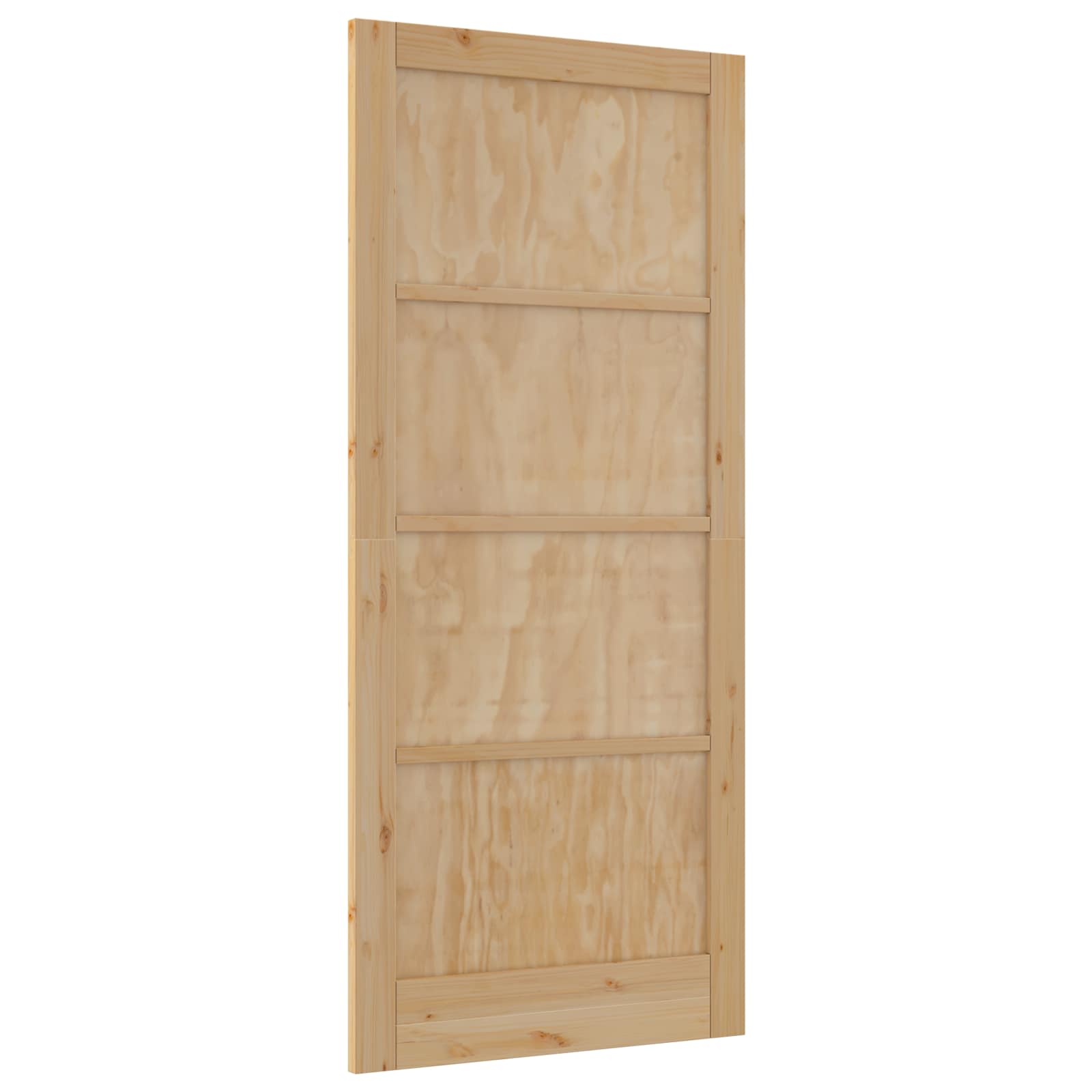 Porta Interna Scorrevole in Legno Compensato e Pino Naturale 93 x 211 cm