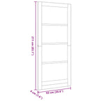 Porta Interna Scorrevole in Legno Compensato e Pino Naturale 93 x 211 cm