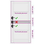 Porta Interna Scorrevole Bianca 93 x 211 cm Legno Compensato
