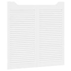 Porte Swing 2 pcs Bianco Legno Massello di Pino 100x100 cm