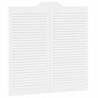 Porte Swing 2 pcs Bianco Legno Massello di Pino 100x100 cm