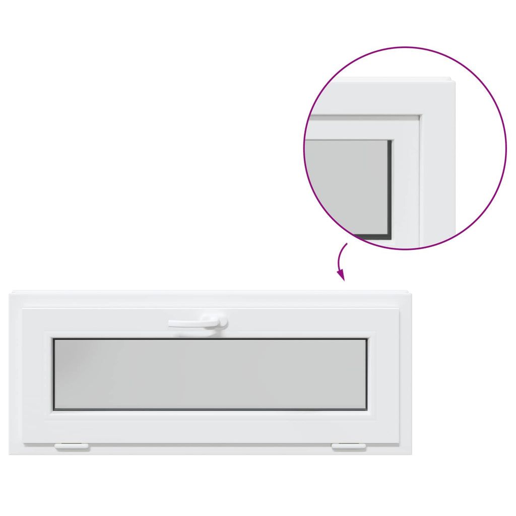 Finestra per Soffitta RISOR 100 x 40 cm PVC e Vetro Bianco