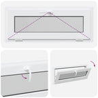 Finestra per Soffitta RISOR 100 x 40 cm PVC e Vetro Bianco