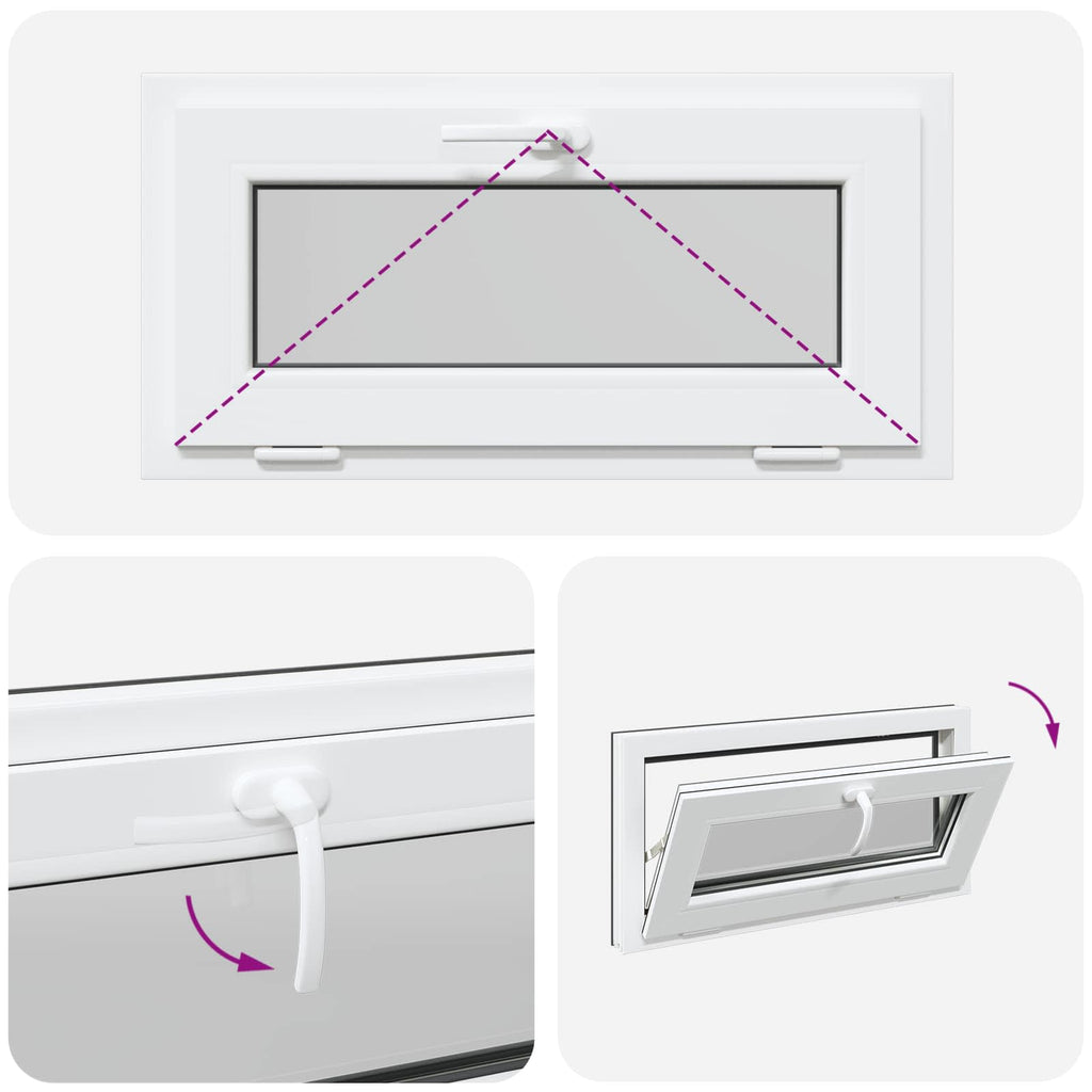 Finestra per Soffitta RISOR 80 x 40 cm PVC e Vetro Antracite