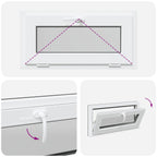 Finestra per Soffitta RISOR 80 x 40 cm PVC e Vetro Antracite