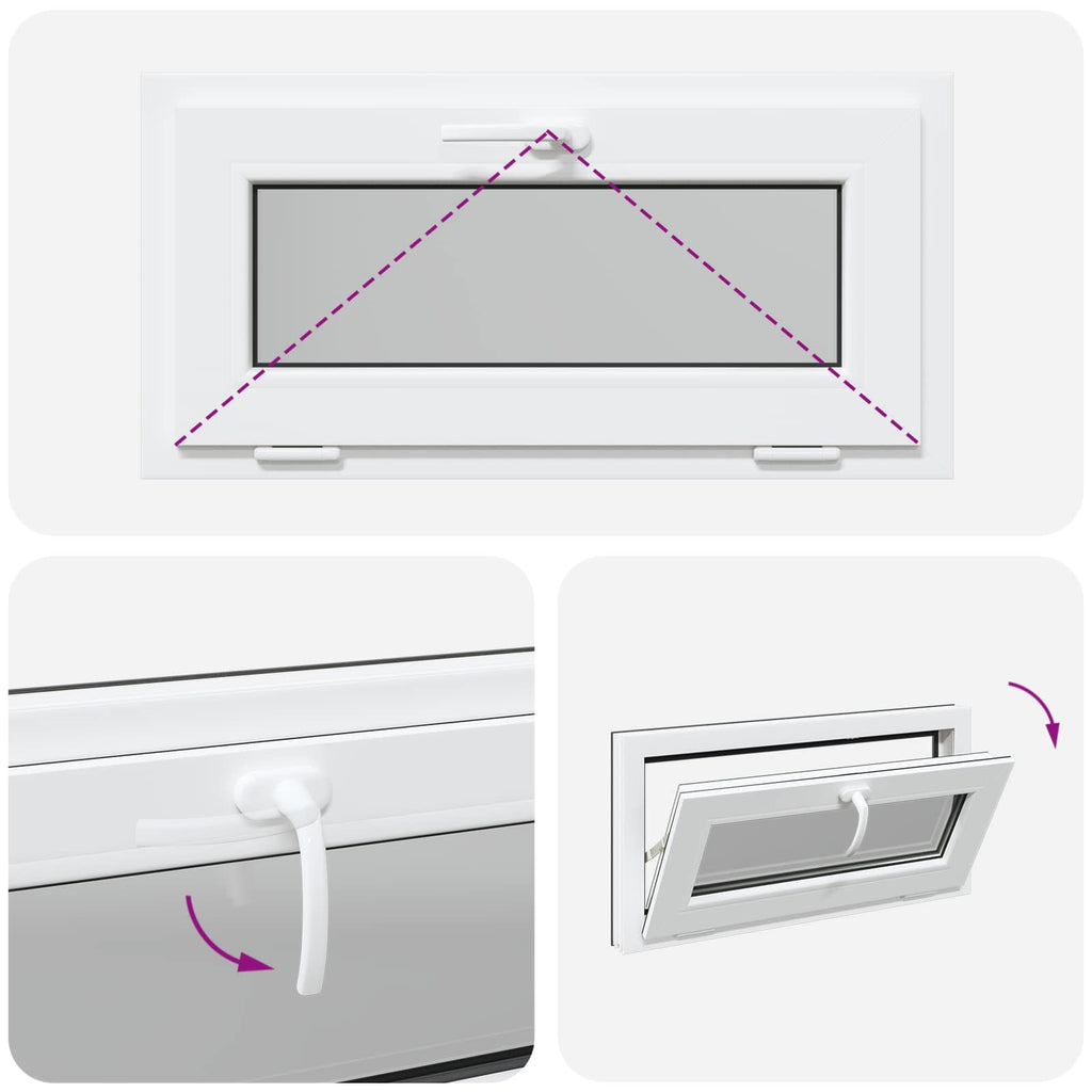 Finestra per Soffitta RISOR 80 x 40 cm PVC e Vetro Antracite