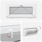 Finestra per Soffitta RISOR 80 x 40 cm PVC e Vetro Antracite